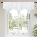 Molaxhome Swag Curtain 51 inch Length Rod Pocket Scalloped Curtain Valance by Molaxhome