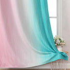 Estelar Textiler Pink and Teal Ombre Blackout Curtains - Image 6