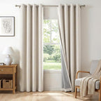 100% Blackout Shield Linen Blackout Curtains by 100BlackoutShield