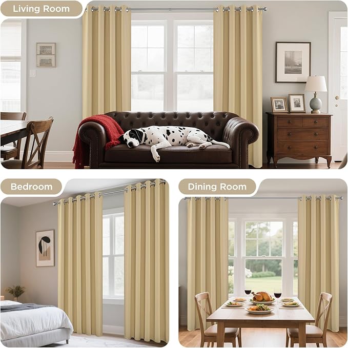 Joydeco Blackout Curtains 108 Inches Long 1 Panel, Thermal Insulated Long - Image 6
