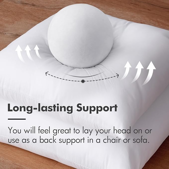 MIULEE Throw Pillow Insert Premium Pillow Stuffer Sham Square Form - Image 3