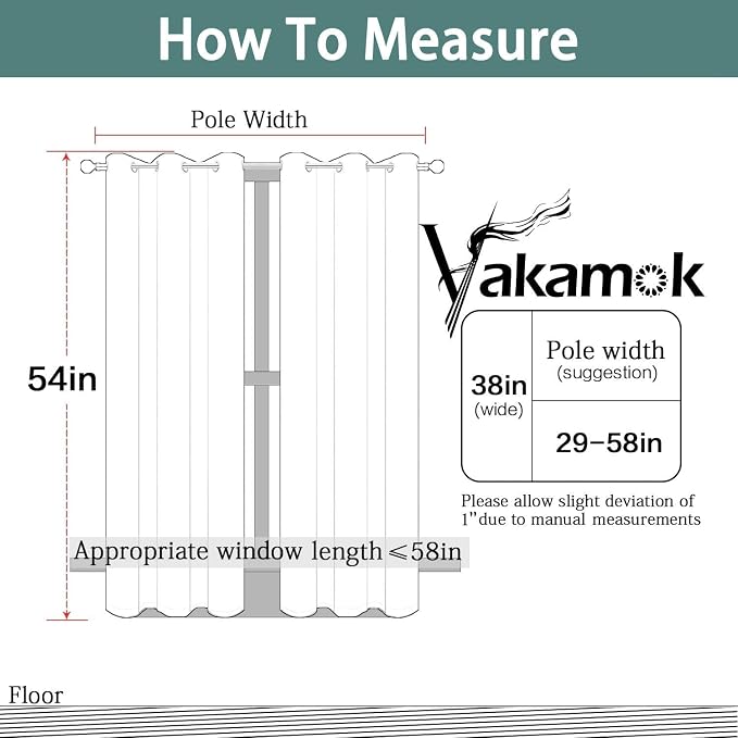 Yakamok Room Darking Curtains for Bedroom, Light Blocking Drapes Room Darkening - Image 7