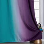 Teal Blackout Curtains 84 Inches Long, Ombre Purple Blackout Curtains - Image 6