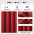 Joydeco Blackout Curtains 72 inches Long 2 Panels Set, Thermal Insulated Long - Image 3