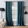 MIULEE Blue Velvet Curtains 108 Inches Length Extra Long Blackout Curtains by MIULEE