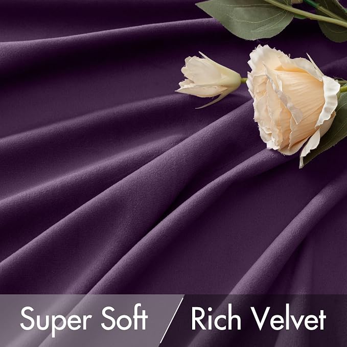 MIULEE Purple Velvet Curtains 84 inches - Image 4