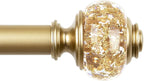 Curtain Rods for Windows 48 to 84 Inch, USFOOK 7/8 inch Luxury Gold Curtain Rod by USFOOK