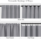 PONY DANCE Gray Blackout Curtains - Image 5