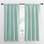 NICETOWN Bedroom Curtains Blackout Draperies, Aqua Blue, 1 Pair, 34-inch W x by NICETOWN