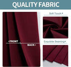 ChrisDowa Burgundyout Curtains 72 inches Long - Image 3