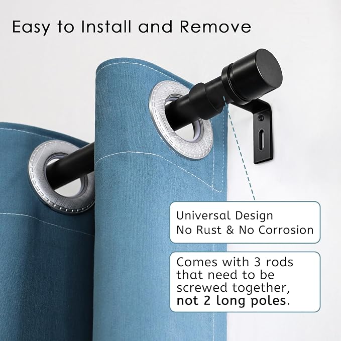 Byondeth Curtain Rods for Windows 16 to 48 or 60 Inches Max Adjustable Length 1 - Image 2