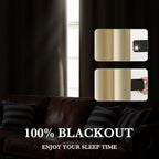 RYB HOME 100% Blackout Bathroom Curtains Over Sink 24 inches Long, Heat & UV - Image 5
