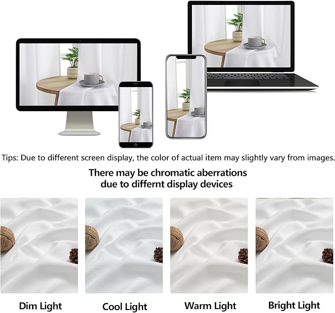 OWENIE White Valances for Windows 1 Pcs 18 Inch Length, Light Filtering - Image 9