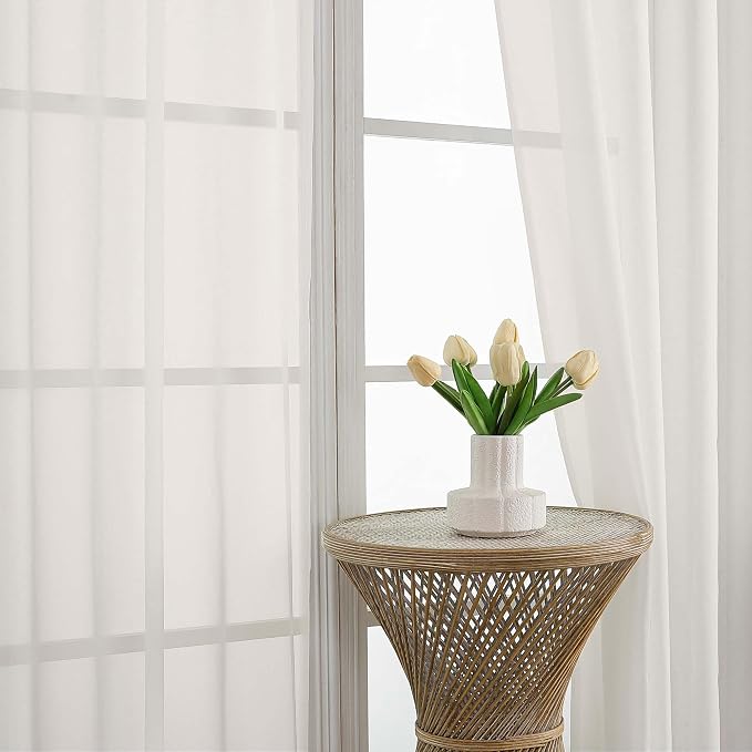 OVZME Ivory Bedroom Curtains 96 Length - Image 3