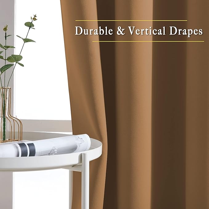 NICETOWN Blackout Doorway Curtains 80 inches Long 2 Panels Set, Grommet Thermal - Image 3