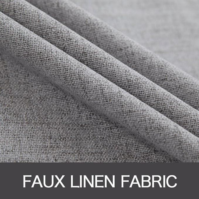MIULEE Linen Blackout Curtains and Drapes 100% Room Darken Thermal Insulated - Image 5