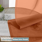 Orange Sheer Curtains Tier 30 Inches Length 2 Panels Set, Light Filtering - Image 5