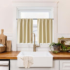 RYB HOME 100% Blackout Basement Curtains 24 inches Long, Heat & UV Blocking by RYBHOME