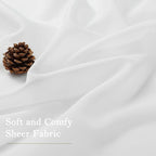 Lecloud White Sheer Curtains 108 Inches Long 2 Panels, Solid Airy Voile Extra - Image 8