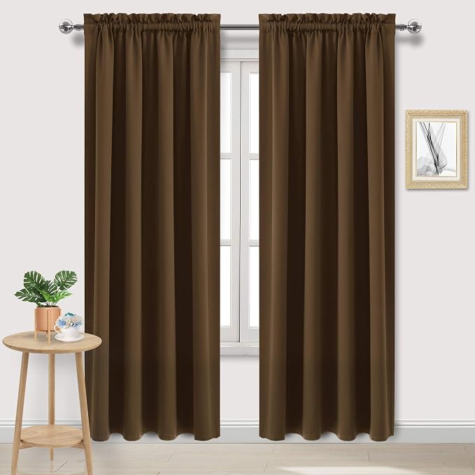 DWCN Blackout Curtains Room Darkening Thermal Insulated Bedroom Curtains Window by DWCN