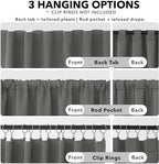 Deconovo Room Darkening Curtains Back Tab and Rod Pocket Curtains Thermal - Image 2