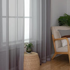 Simplebrand Grey Sheer Curtains 90 Inches Long, Light Filtering Rod Pocket - Image 4