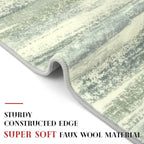 Lansny Modern Abstract Runner Rug 2x5, Sage Green Grey Washable Kitchen Runner - Image 4