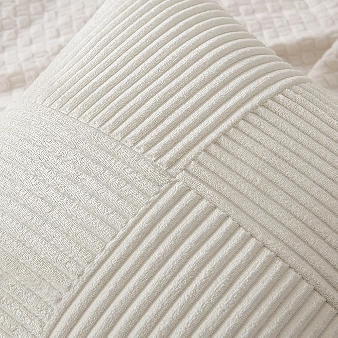 MIULEE Beige Decorative Throw Pillow Covers 18x18 Inch - Image 2