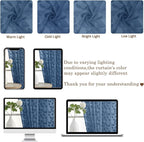 Chyhomenyc Dusty Blue Sheer Curtains 84 Inch Length 2 Panels Set, Light - Image 3