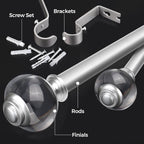 Curtain Rods 32 to 58 Inch, USFOOK 7/8 Inch Telescoping Splicing Drapery Rods - Image 7
