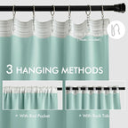 MIULEE Aqua Back Tab Blackout Curtain 96 Inch Long 2 Panels Set - Image 3