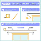 Byondeth Curtain Rods for Windows 16 to 120 Inches Adjustable Length 1 Inch - Image 6