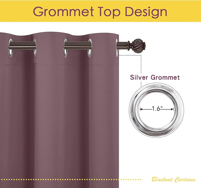 NICETOWN Modern Blackout Curtains Noise Reducing, Thermal Insulated and Privacy - Image 3