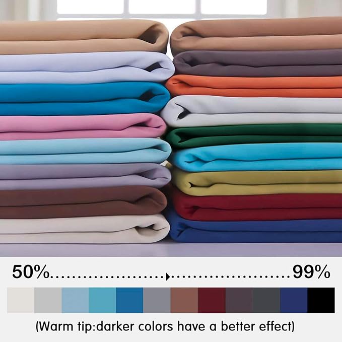 Yakamok Room Darkening Grommet Window Drapes Thermal Insulated Light Blocking - Image 3