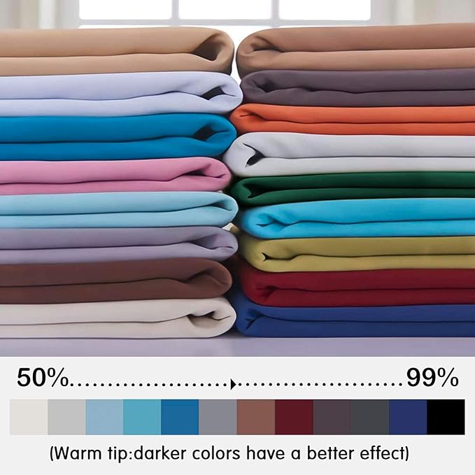 Yakamok Blackout Curtains Room Darkening Thermal Insulated - Image 2