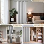 Joydeco Blackout Door Curtain for Doorway Privacy 72 Inches Long, Grommet - Image 4
