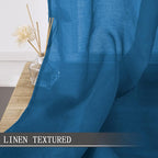 Tollpiz Sheer Tier Curtains Kitchen Linen Textured Half Curtain Sheers Light - Image 2