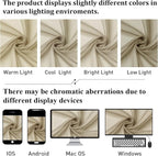 Lecloud Taupe Sheer Curtains 63 Inch Length 2 Pcs, Light Filtering Rod Pockets - Image 7