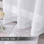 Tollpiz Short Sheer Curtains Living Room Linen Textured Curtain Sheers Light - Image 4