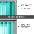 Tollpiz Short Sheer Curtain Living Room Linen Textured Curtains Sheer Light - Image 5