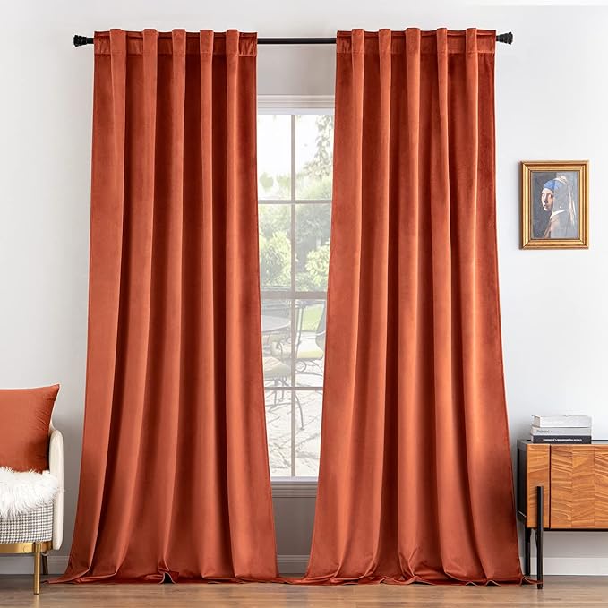 MIULEE Velvet Curtains 84 inches 2 Panels by MIULEE