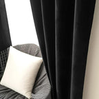 MIULEE Black Velvet Curtains 108 Inches Long Halloween Grommet Room Darkening - Image 6
