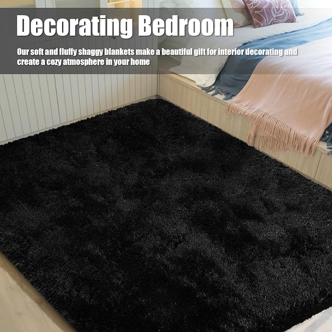 Shag Area Rug for Bedroom 5x8, Soft Fuzzy Rug Non-Shedding Indoor Plush Carpet - Image 6