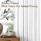 MIULEE Pinch Pleated Thick Linen Curtains 84 Inches Long 2 Panels, Pinch Pleat - Image 7