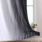Estelar Textiler Ombre Greyish White Black Blackout Curtains & Drapes 63 Inch - Image 6