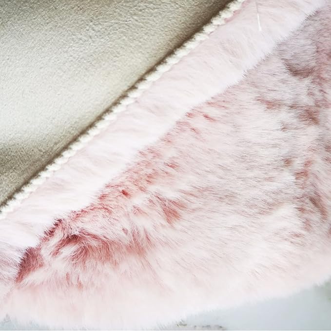 Ghouse Soft Faux Sheepskin Fur Rug 2x4 Pink Fluffy Bedside Rugs Plush Rug Shag - Image 6