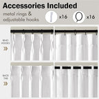 MIULEE Pinch Pleated Thick Linen Curtains 84 Inches Long 2 Panels, Pinch Pleat - Image 8