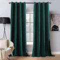MIULEE Christmas Dark Green 100% Polyester Curtains 90 Inches Long 2 Panels by MIULEE