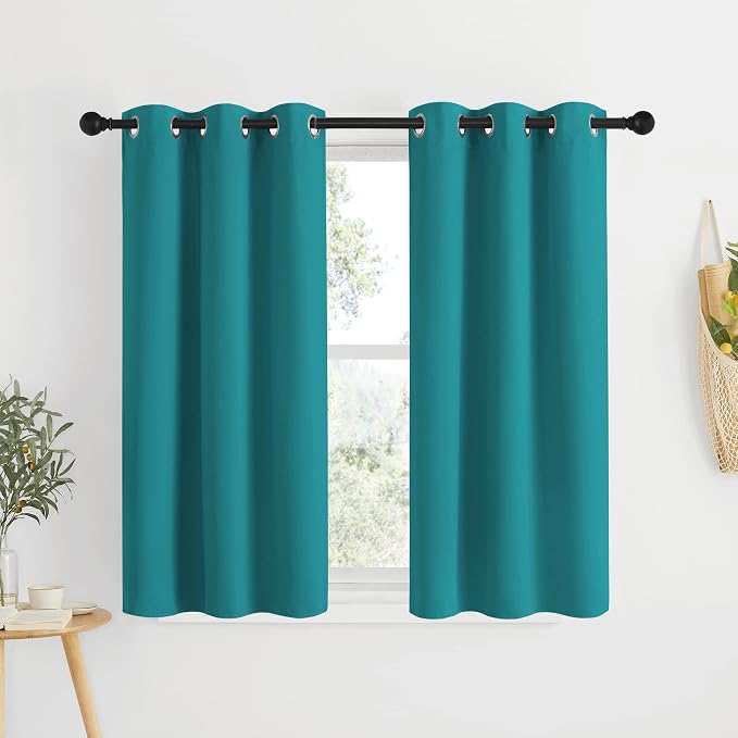 NICETOWN ROM Darkening Curtains 48 inch Length 2 Panels, Thermal Insulated by NICETOWN
