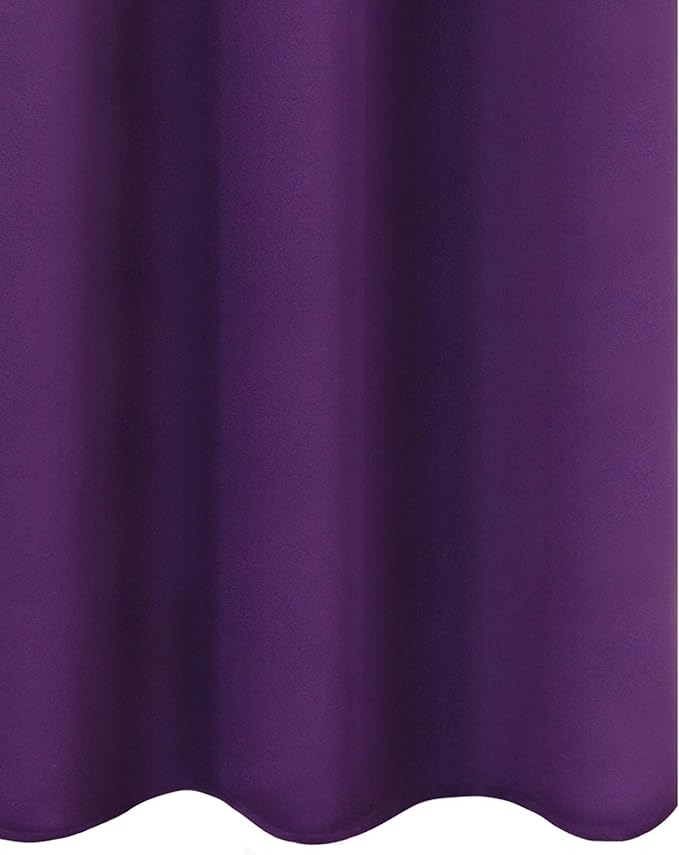 LEMOMO Purple Thermal Blackout Curtains/38 x 84 Inch/Set of 2 Panels Room - Image 9